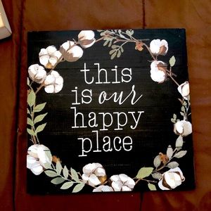 “this is our happy place” wall decor